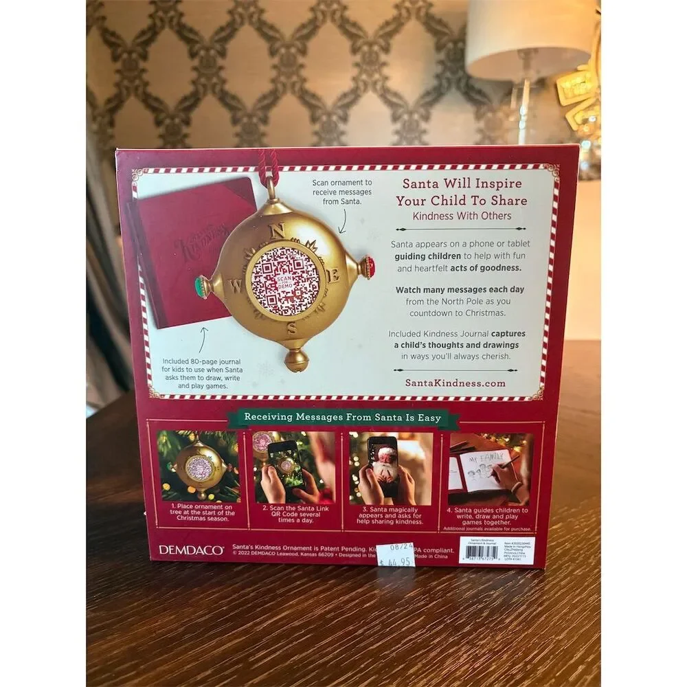 DEMDACO Santa's Kindness Ornament & Journal Set‎ Christmas Holiday Gift